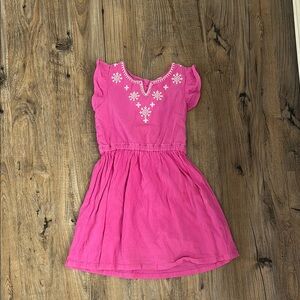 Carter's Pink Ruffled Tiered Sundress with Flutter Sleeves